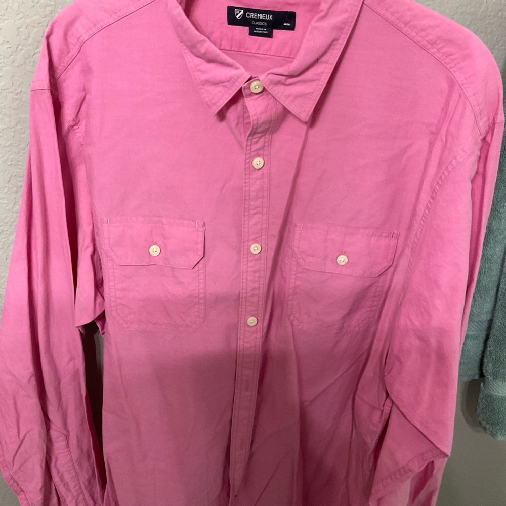 Cremieux Men's Pink Button-Up Shirt